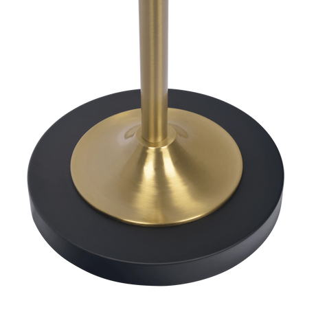 Axis Brassed Gold Floor Lamp with 4-Way Switch Double Spots with Metal Base by Ashcroft Furniture at Eve Furniture