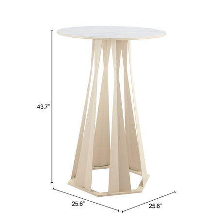 Axis White Bar Table by Zuomod at Eve Furniture