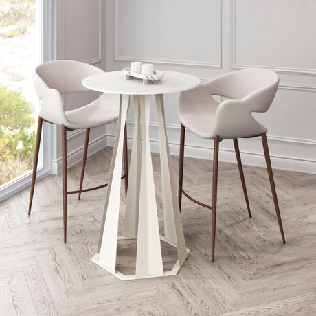 Axis White Bar Table by Zuomod at Eve Furniture