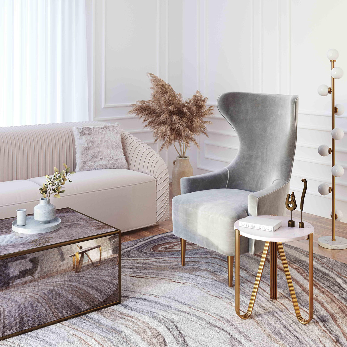 Aya Marble Side Table By Inspire Me! Home Decor by TOV Furniture at Eve Furniture