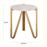 Aya Marble Side Table By Inspire Me! Home Decor by TOV Furniture at Eve Furniture