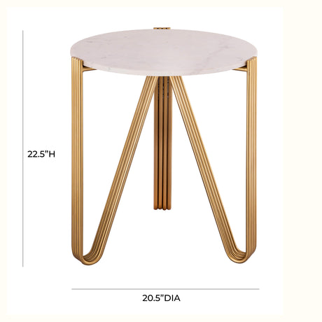 Aya Marble Side Table By Inspire Me! Home Decor by TOV Furniture at Eve Furniture