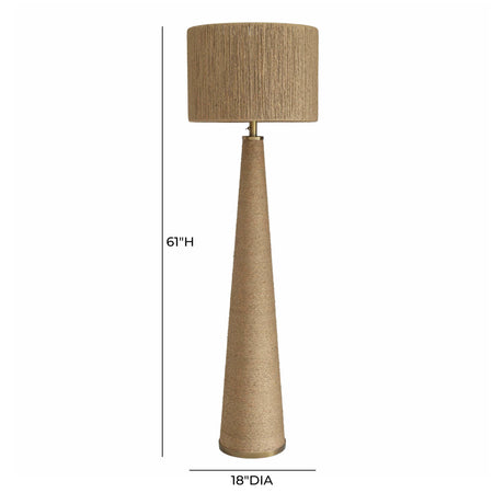 Aya Natural Jute Floor Lamp by TOV Furniture at Eve Furniture