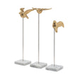 Aya Set of 3 11L x 4W Gold Metal Decorative Birds by Mercana at Eve Furniture