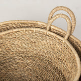 Ayanna Set of 2 Deep Nesting Seagrass Baskets w/ Handles by Mercana at Eve Furniture