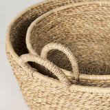 Ayanna Set of 2 Deep Nesting Seagrass Baskets w/ Handles by Mercana at Eve Furniture