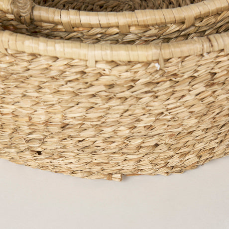 Ayanna Set of 2 Deep Nesting Seagrass Baskets w/ Handles by Mercana at Eve Furniture