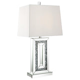 Ayelet Table Lamp with Square Shade White/Mirror