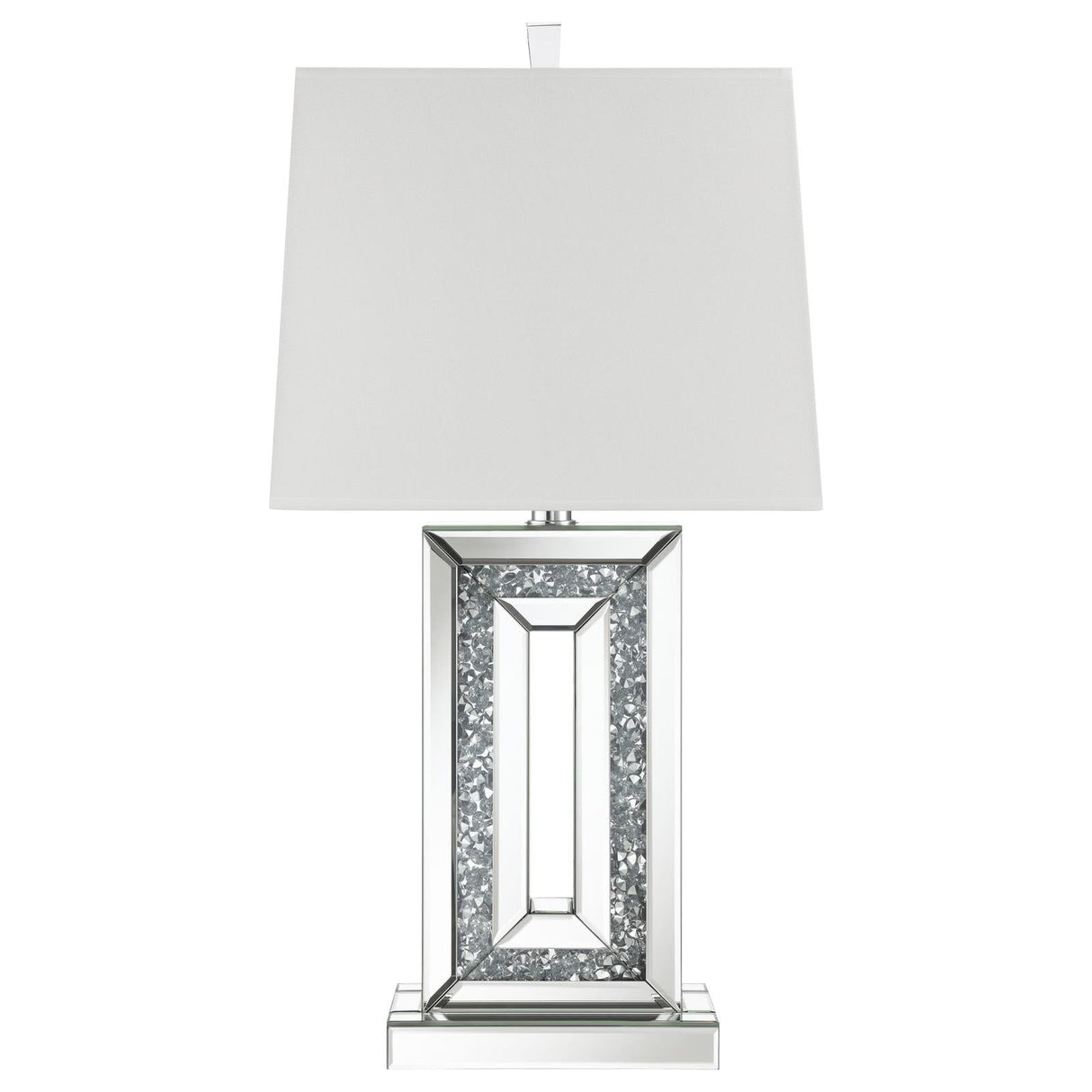 Ayelet Table Lamp with Square Shade White/Mirror