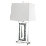 Ayelet Table Lamp with Square Shade White/Mirror