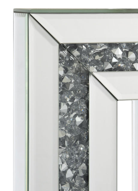 Ayelet White and Mirror Table Lamp with Square Shade by Coaster at Eve Furniture