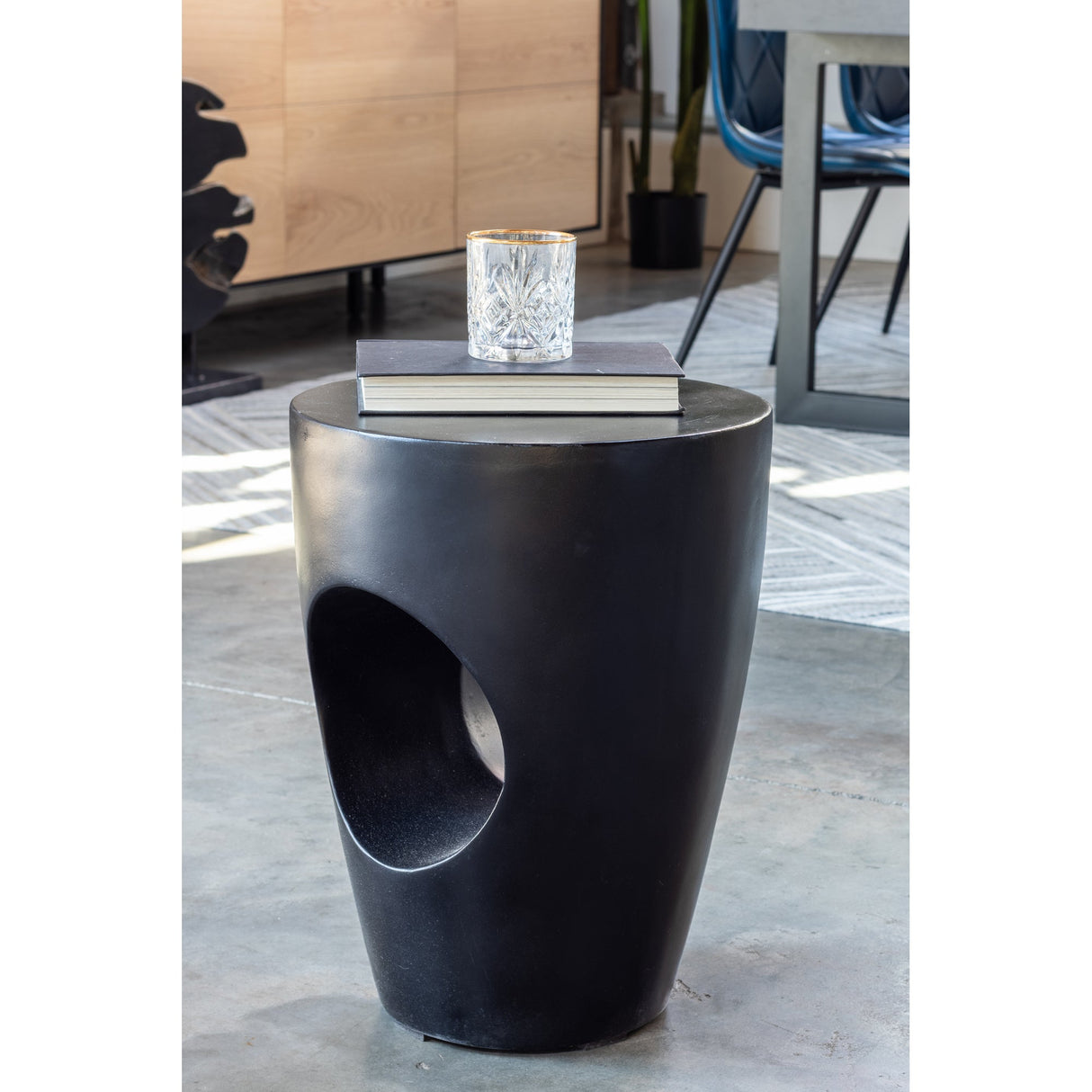 Aylard Black Outdoor Stool by Moe's Home at Eve Furniture