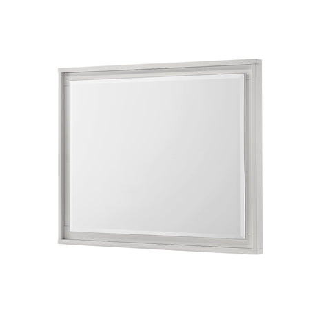 Ayla White Bedroom Mirror (Mirror Only) by Crown Mark at Eve Furniture