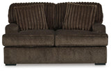 Aylesworth Chocolate Loveseat by Ashley at Eve Furniture