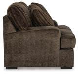 Aylesworth Chocolate Loveseat by Ashley at Eve Furniture