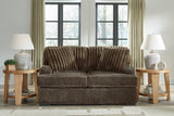 Aylesworth Chocolate Loveseat by Ashley at Eve Furniture