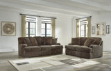 Aylesworth Chocolate Sofa and Loveseat by Ashley at Eve Furniture