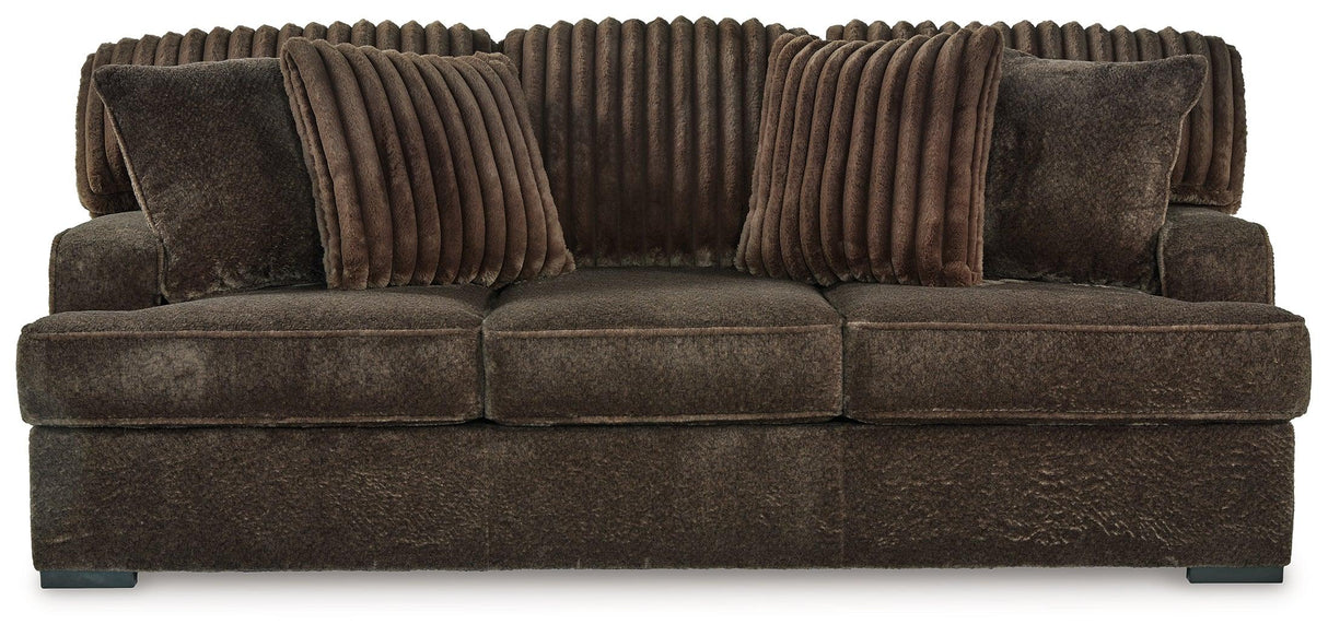 Aylesworth Chocolate Sofa by Ashley at Eve Furniture