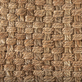 Aylin Square Brown Jute Pouf by Mercana at Eve Furniture