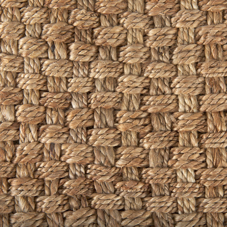 Aylin Square Brown Jute Pouf by Mercana at Eve Furniture