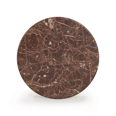 Ayon Faux Red Levanto Marble Indoor/Outdoor Concrete Side Table by TOV Furniture at Eve Furniture