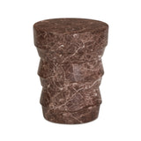 Ayon Faux Red Levanto Marble Indoor/Outdoor Concrete Side Table by TOV Furniture at Eve Furniture