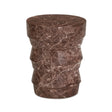 Ayon Faux Red Levanto Marble Indoor/Outdoor Concrete Side Table by TOV Furniture at Eve Furniture
