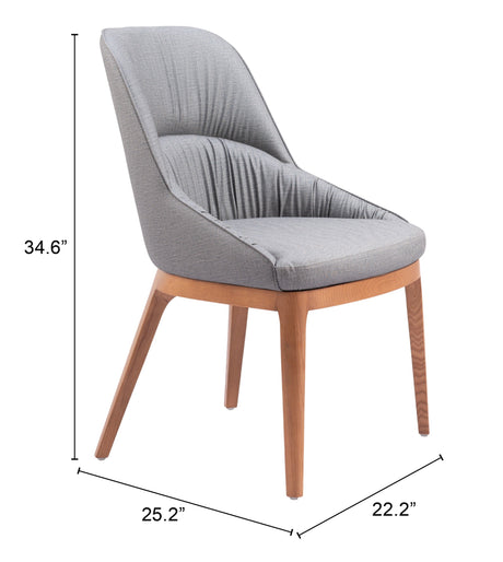 Ayr Slate Gray Dining Chair (Set of 2) by Zuomod at Eve Furniture