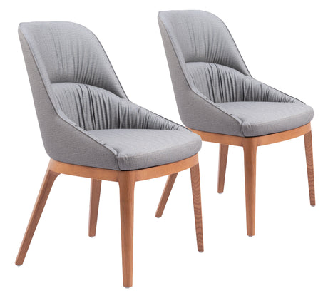 Ayr Slate Gray Dining Chair (Set of 2) by Zuomod at Eve Furniture