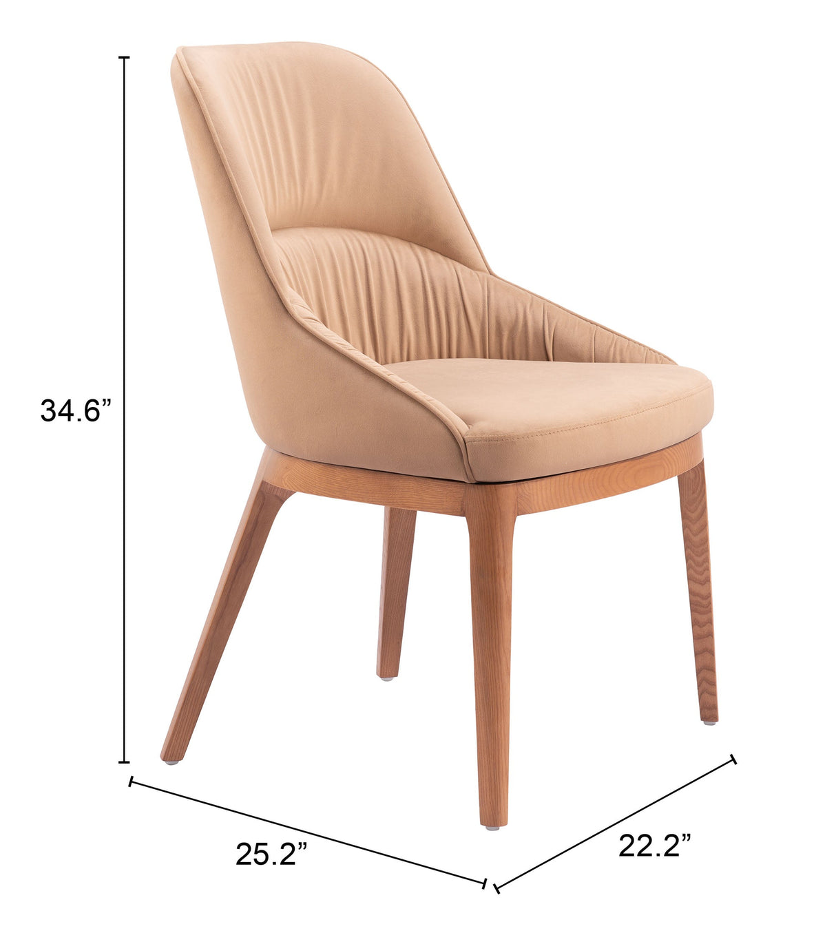 Ayr Tan Dining Chair (Set of 2) by Zuomod at Eve Furniture