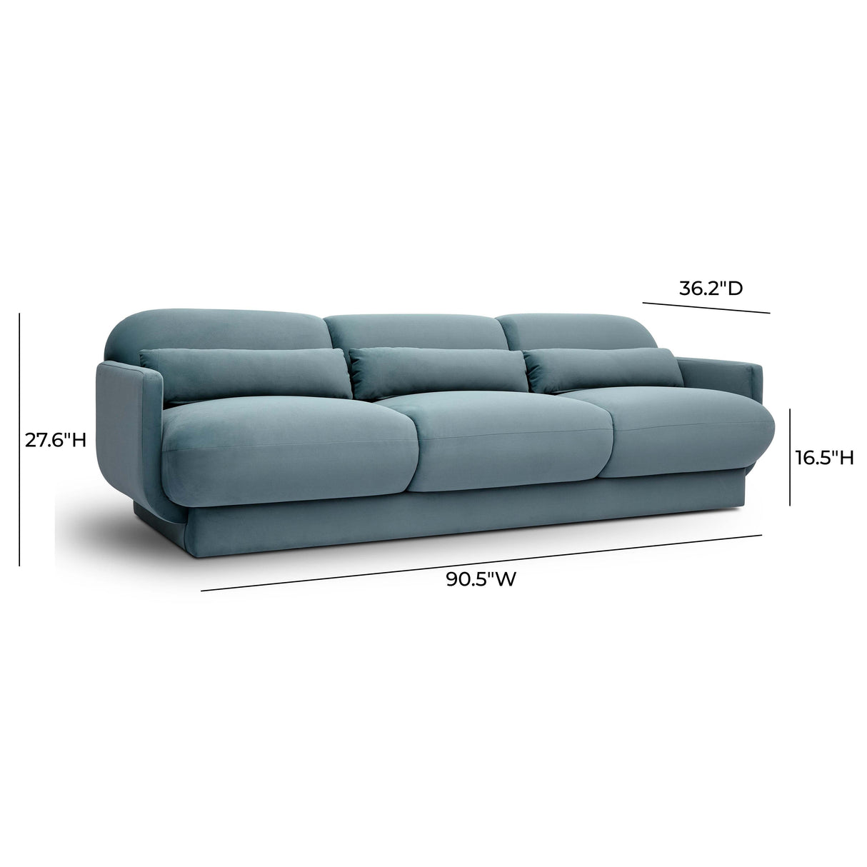 Azalea 90.5" Performance Velvet Sofa by TOV Furniture at Eve Furniture