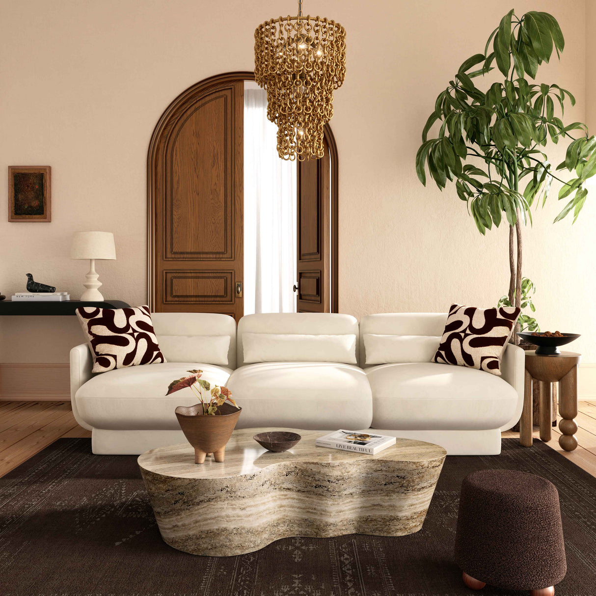 Azalea 90.5" Performance Velvet Sofa by TOV Furniture at Eve Furniture
