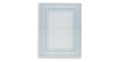 Azelhurst Blue/Ivory/Gray Large Rug by Ashley at Eve Furniture