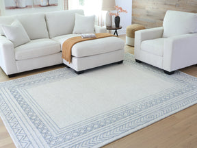 Azelhurst Blue/Ivory/Gray Large Rug by Ashley at Eve Furniture