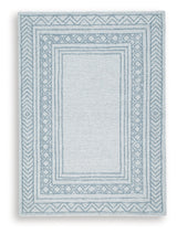 Azelhurst Blue/Ivory/Gray Medium Rug by Ashley at Eve Furniture