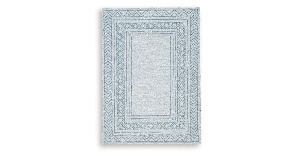 Azelhurst Blue/Ivory/Gray Medium Rug by Ashley at Eve Furniture