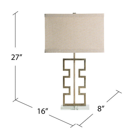 Azteca Silver Table Lamp (Set of 2) by Crestview at Eve Furniture