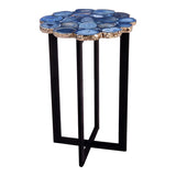 Azul Agate Accent Table Blue by Moe's Home at Eve Furniture