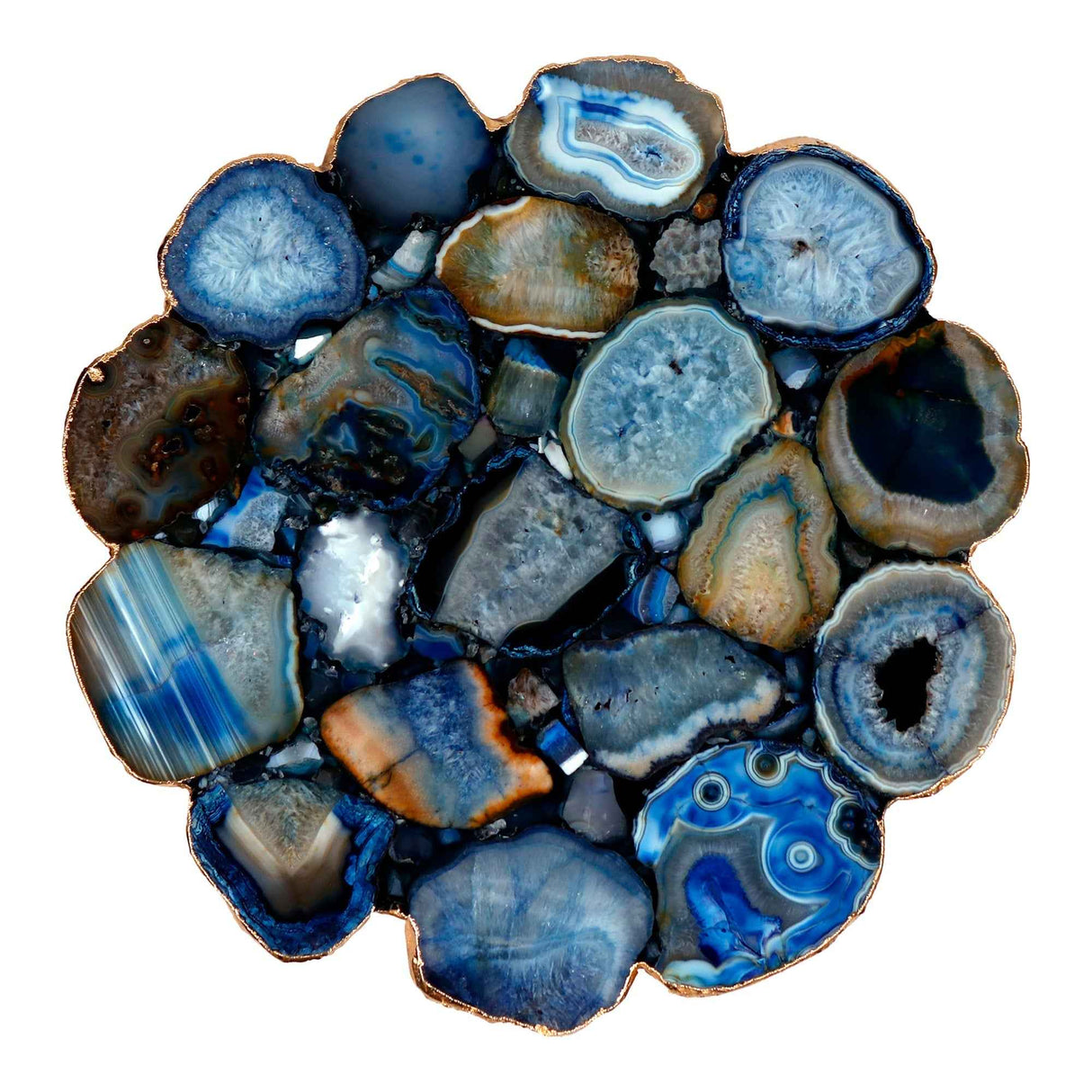 Azul Blue Agate Accent Table by Moe's Home at Eve Furniture