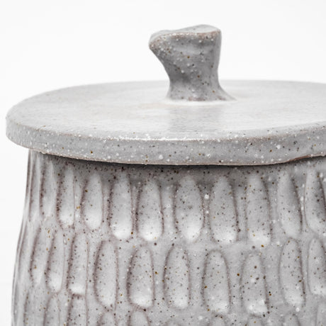 Azul (Large) Gray Ceramic Detailed Decorative Box by Mercana at Eve Furniture