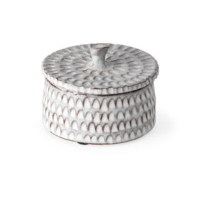Azul (Small) Gray Ceramic Detailed Decorative Box by Mercana at Eve Furniture