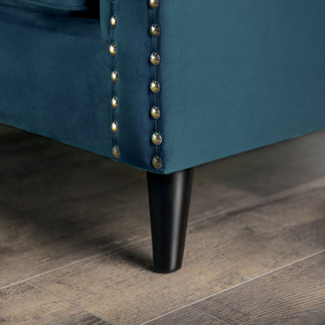 Azuletti Dark Teal/Apple Green Sofa & Loveseat by Furniture of America at Eve Furniture