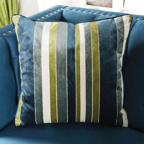 Azuletti Dark Teal/Apple Green Sofa & Loveseat by Furniture of America at Eve Furniture