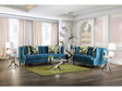 Azuletti Dark Teal/Apple Green Sofa & Loveseat by Furniture of America at Eve Furniture