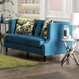 Azuletti Dark Teal/Apple Green Loveseat by Furniture of America at Eve Furniture