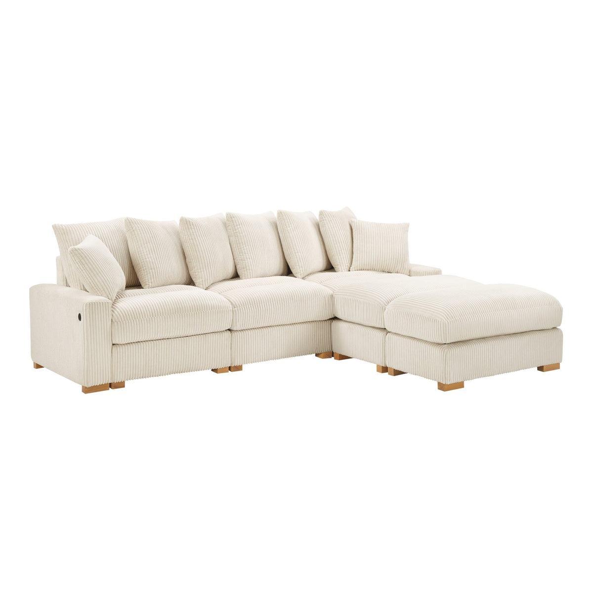 Azura Cream 6-Piece Sectional by New Era Innovations at Eve Furniture