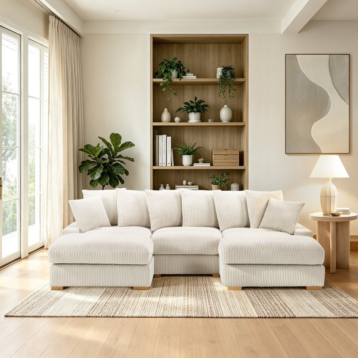 Azura Cream 6-Piece Sectional by New Era Innovations at Eve Furniture