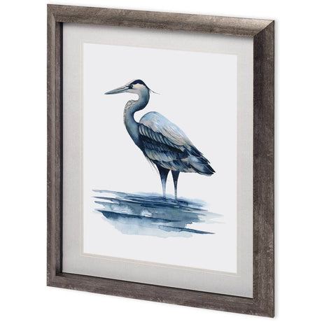 Azure Heron I by Grace Popp a Framed Art Print Matted under Glass by Mercana at Eve Furniture