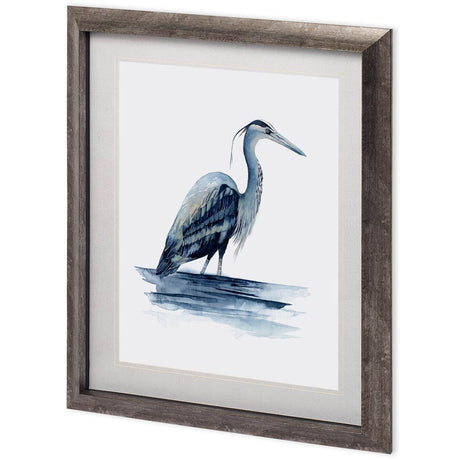 Azure Heron II by Grace Popp a Framed Art Print Matted under Glass by Mercana at Eve Furniture