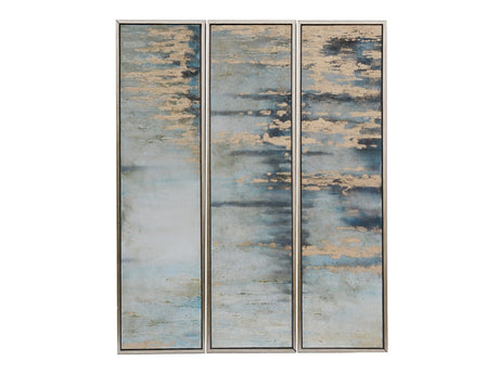 Azure Skies Blue/Gold Canvas by Crestview at Eve Furniture